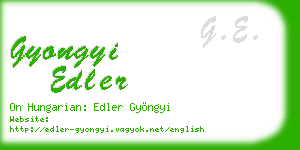 gyongyi edler business card